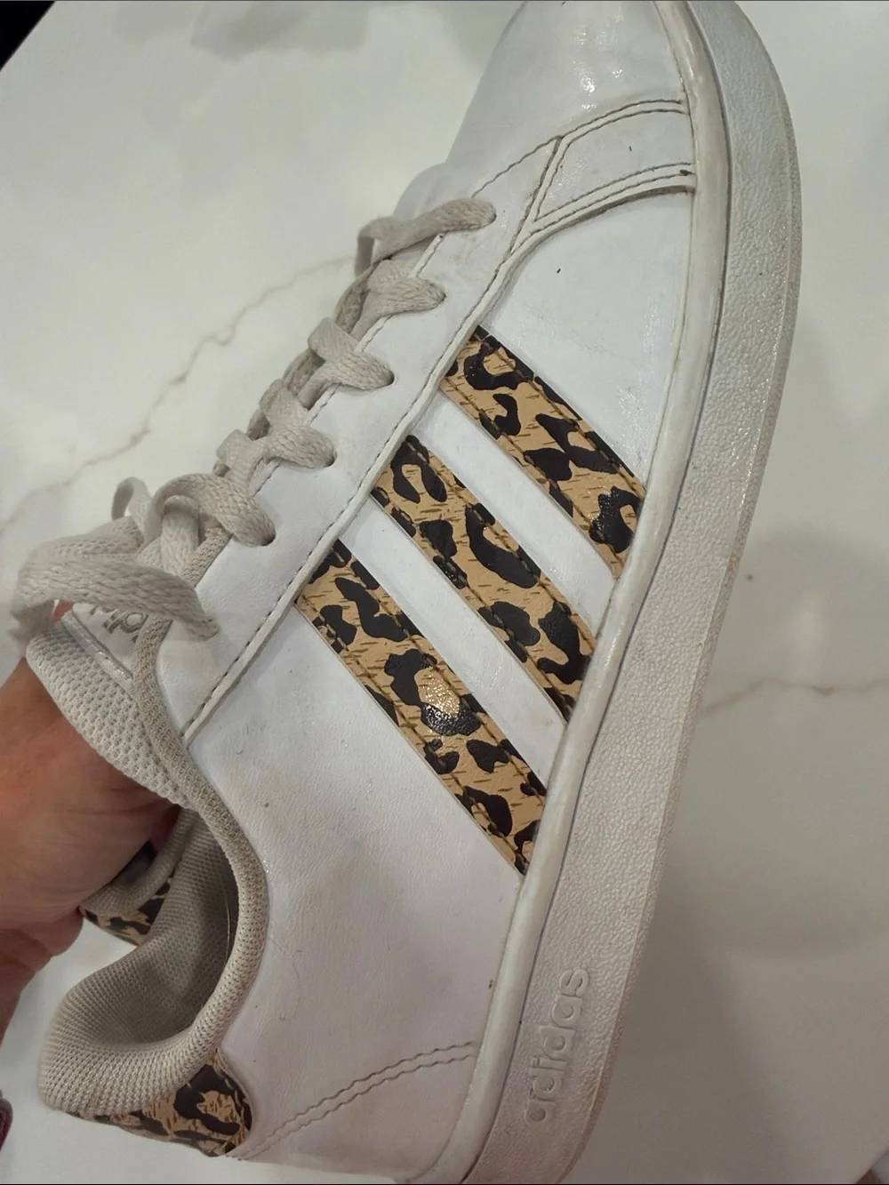 Adidas leopard sneakers